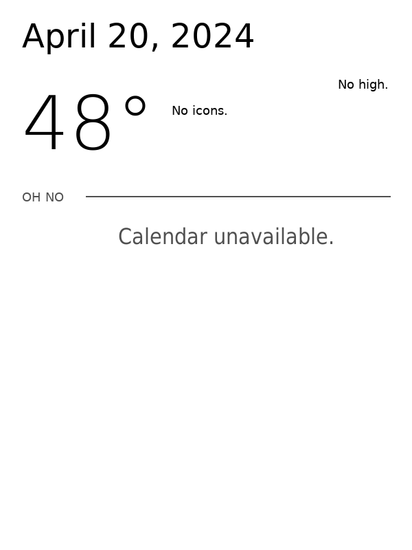 Weather and Calendar Display